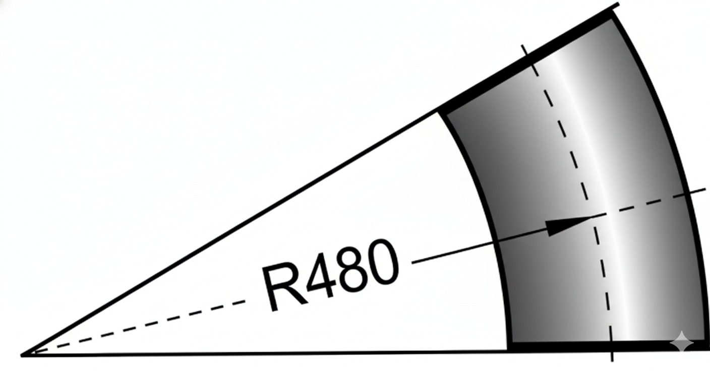 Поворот R480